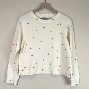 NWT Wildfox Oatmeal Hearts Sweatshirt